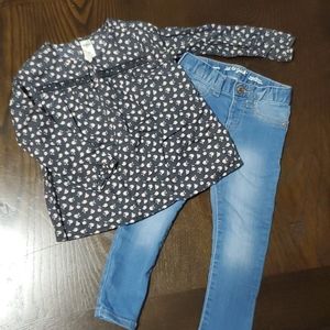 Girls 3T floral fall set